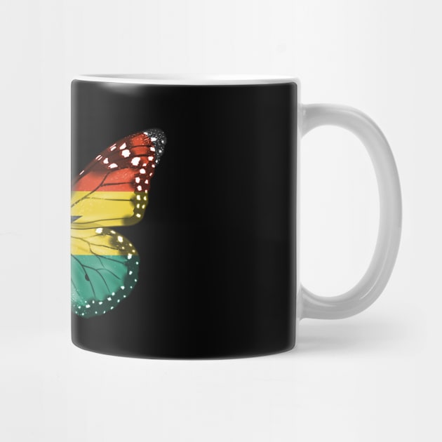 Ghanaian Flag  Butterfly - Gift for Ghanaian From Ghana by Country Flags